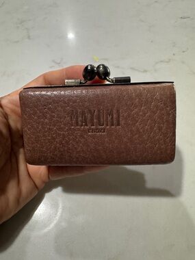 Mayumi Enoki Brown Leather Kiss-Lock Wallet